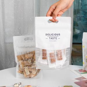 ถุงซิปใสปิดผนึกเองบรรจุภัณฑ์กระดาษคราฟท์ขนมขนมขนมขนมขนมบิสกิตเกล็ดหิมะกรอบ - Product Image 2