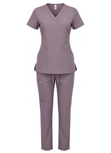 Conjuntos de Uniformes Médicos Personalizados al por Mayor para Enfermeras, Uniformes de Enfermería de Hospital con Cuello Redondo y Spandex para Mujer, Conjunto de Uniforme Médico Deportivo para Mujer - Product Image 6