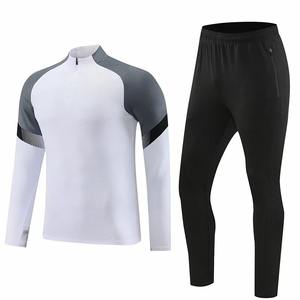 Ropa deportiva de fútbol en blanco para hombres y niños, chándal, chaqueta, traje de entrenamiento de fútbol, Otoño, deporte para niños, Tops y pantalones de manga larga con cremallera - Product Image 2