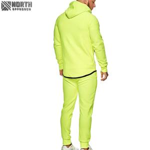 Survêtements à capuche respirants pour hommes, ensemble de survêtements de fitness avec logo personnalisé, vêtement teint au prix de gros, vente en gros - Product Image 4