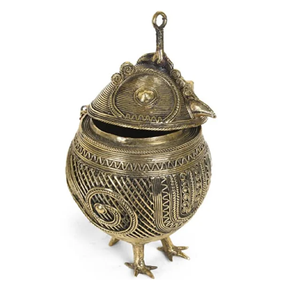 Boîtes à bijoux en métal de ton cuivre avec gravures et charme antique top cristal maintenant disponible en lots en gros dans le monde - Product Image 2