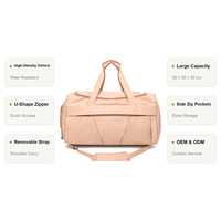Sac de sport Oxford durable, grande capacité, léger, unisexe, pour la gym, les sports et les voyages, avec fermeture éclair, poignée souple et sangle réglable