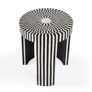 Artisan <b>Bone</b> Inlay Stool Handmade with Vintage Finish Premium Decorative Accent Stool for Home Hotel & Cafe Interiors - Product Image 5