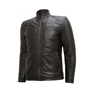 Chaqueta de cuero con tachuelas de moda de alta calidad para hombre, recién llegado, prendas de vestir exteriores de motorista de moda Rock, estilo suelto frontal con cremallera delgada - Product Image 2