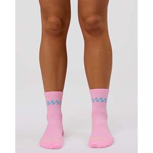 Chaussettes courtes Stay in Motion - Rose Poudré, Chaussettes Diabétiques Sportives en Maille Respirante avec Motif Argyle - Product Image 6