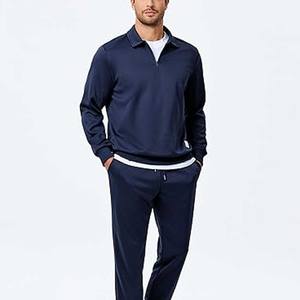 Conjunto Deportivo Casual de 2 Piezas para Hombre, con Sudadera de Manga Larga y Cierre de Cremallera, Estampado Invernal - Product Image 4