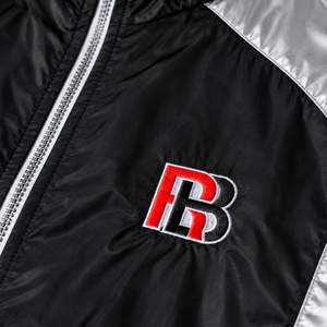 Conjunto Deportivo para Hombre, Negro y Plateado, con Cierre Completo, Paneles Reflectantes, Secado Rápido, Poliéster, para Otoño, Cortavientos - Product Image 4