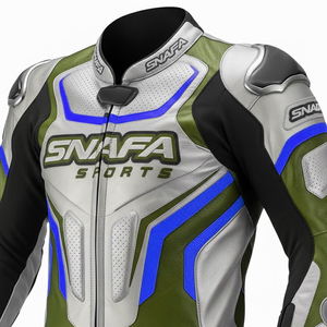 Traje de carreras de cuero de motocicleta personalizado Último estilo Traje de carreras de motorista de cuero genuino Nuevo diseño Traje de cuero de motocicleta - Product Image 4