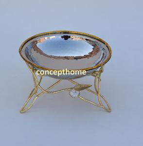 Tazones Desechables de Acero Inoxidable y Latón para Ensaladas y Frutas, Decorativos para Fiestas, de Doble Pared, Ecológicos, para Mostradores y Mesas - Product Image 2