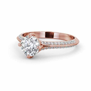 Anillo de Compromiso de Diamante Cultivado en Laboratorio con Corte Brillante Redondo de 1.50CTW en Oro de 14K, Anillo de Propuesta Único y Eterno para Mujer - Product Image 1