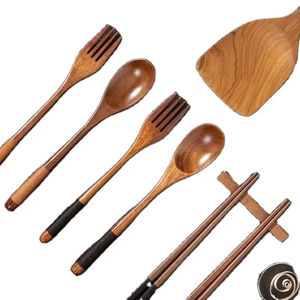 Vente en gros, ensemble de table en bambou naturel durable et personnalisable, collection d'ustensiles de cuisine pour la cuisine - Product Image 1