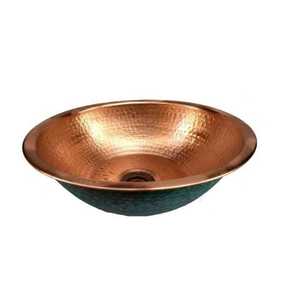 Fregadero de Cobre Puro de Moda, Fregadero de Una Sola Tina Martillado, Hecho de Cobre Puro, Decoración para el Hogar, Hotel, Cocina, Baño, Estilo Rústico - Product Image 2