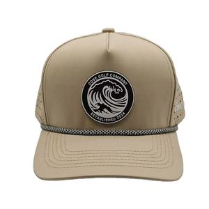 Sombreros de equipo de béisbol de 6 paneles Sombrero bordado de fieltro con cierre de correa de cuero-Sombrero de camionero con panel de malla - Product Image 3