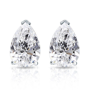 <b>Stud</b> <b>Earrings</b> Pear Cut Diamond Custom <b>Earrings</b> <b>Stud</b> Lab Grown Diamond <b>Earring</b> for Women 14K Gold - Product Image 6