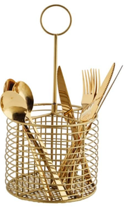 Support à ustensiles en laiton de haute qualité, design élégant fait main pour cuillères, fourchettes, couteaux, disponible en gros - Product Image 5