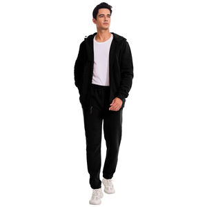 Chándal de algodón 100% para hombre personalizado de fabricantes al por mayor, jersey con capucha y bordado con apliques de talla grande, conjunto de Jogger unisex - Product Image 4