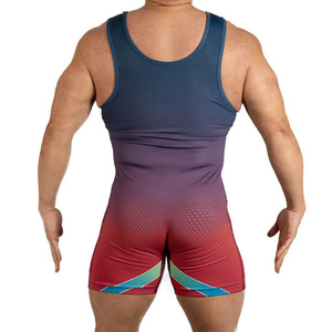 Lutte Singlet hommes grande taille OEM uniforme Spandex Stretch respirant léger Durable séchage rapide unisexe Arts martiaux porter - Product Image 4
