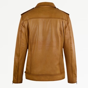 Chaqueta de cuero para mujer, negra, delgada, de piel de cordero Real, corta, de alta calidad, transpirable, de manga larga, chaqueta de cuero para mujer - Product Image 2