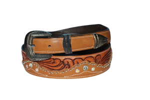 Cinturón de cuero occidental elegante de diseño personalizado de cuero genuino de calidad superior de proveedor mayorista - Product Image 2