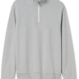 Hombres Algodón Oversized Half Zip up Hoodie Quarter 1/4 Cremallera Sudadera con capucha personalizada Fabricante Recortada Sudadera personalizada sudaderas con capucha hombres - Product Image 3