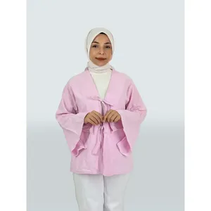 Kimono Hijab Modesto de Verano con Silueta Recta y Lazos - Product Image 4