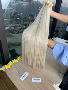 Extensiones de cabello a granel Producto de Venta caliente 2024 color rubio alta calidad Doble dibujado envío rápido 50cm - Product Image 6