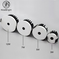 Plafonnier LED anti-éblouissement pour intérieur 3W/5W/7W/12W, corps en aluminium, bord étroit, source lumineuse profonde, spot encastré