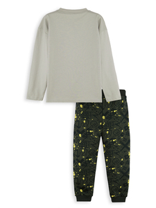 Croco Boy ชุดเสื้อยืดผ้าฝ้ายแขนยาวสำหรับเด็กผู้ชาย, ชุดเสื้อกางเกงลายสัตว์แบบลำลองทำจากไก่งวง - Product Image 4