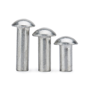 Rivet solide à tête ronde ovale en acier inoxydable DIN660, aluminium, cuivre - Product Image 1