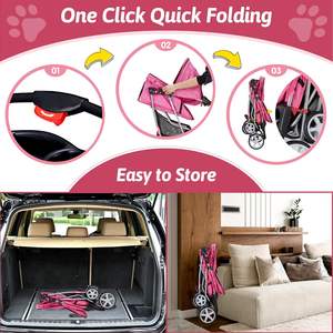 TH-PSP-261 Vietnam usine conception de chariot pour animaux de compagnie cadre solide fabricant Standard poussette pour animaux de compagnie confort pour les petites - Product Image 3