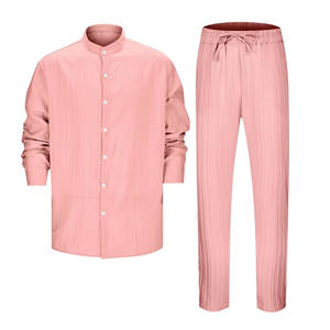 Conjuntos de camisa de hombre con cuello levantado a precio de venta al por mayor conjuntos de camisa de hombre de moda de la mejor calidad con servicio OEM - Product Image 1