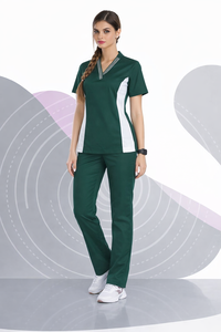 Uniformes Médicos Blancos Unisex de Poliéster/Algodón, Tejidos, Personalizados, OEM, de Fábrica de Spandex, Ideales para Exportación, de Gujarat - Product Image 2