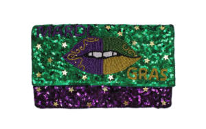 Pochette de soirée en perles faites à la main pour le Mardi Gras, avec un motif à carreaux abstrait, élégante pochette pour femmes, idéale pour les cadeaux et les événements - Product Image 3