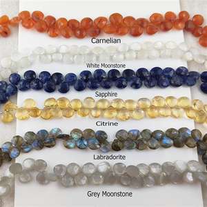 Cuentas de Piedras Preciosas Sueltas de Rubí Natural al por Mayor, Corte Facetado en Forma de Corazón Pequeño, 7x7 mm, 2 Quilates, 8 Pulgadas de Largo - Product Image 2