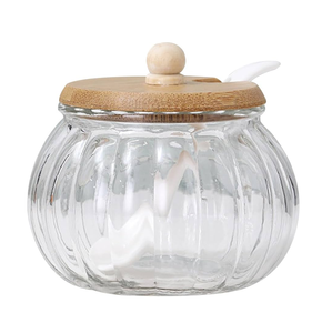 Tarro de sal de cristal hecho a mano al por mayor, caja de sal y pimienta, olla con tapa de latón, nuevo diseño, productos de venta - Product Image 3