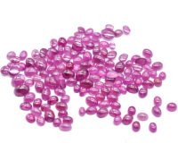 Lot en vrac de rubis cabochons naturels, pierres précieuses en vrac, cristaux de rubis pour la fabrication de bijoux et d'objets artisanaux en cristal