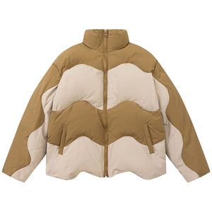 Chaqueta Bomber de Diseño Único 2025, Chaqueta Acolchada de Moda para Hombre, Diseño de Olas, Chaqueta Acolchada de Invierno para Hombre - Product Image 4
