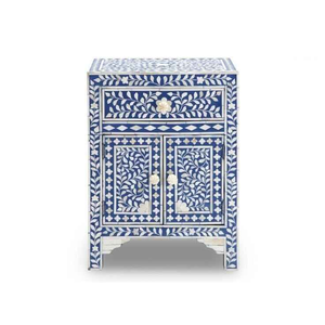 Handmade Modern Classic <b>Vintage</b> Bone Inlay End Table Drum Side Table <b>Stool</b> Home Use India Coffee Table - Product Image 1