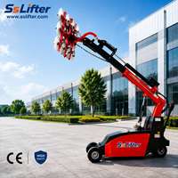 Robot de vitrage mobile électrique de 600 kg avec ventouse inclinable pour l'installation de murs-rideaux et de fenêtres