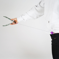 Pince de pêche portable en plastique avec mousqueton pour moulinet, outil antidérapant multi-environnements pour l'extérieur, marque coréenne