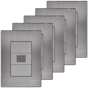 กระดิ่งติดผนัง, MXIUZ-005, 5 ชิ้น, กระดิ่ง, 125-250VAC, 50/60Hz, สีเงิน, สแตนเลส/PC - Product Image 1