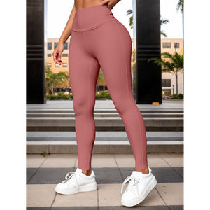 Leggings de yoga sans couture taille haute XXL pour femmes Shorts de gymnastique de mode rose de qualité supérieure pour le fitness et l'exercice - Product Image 1