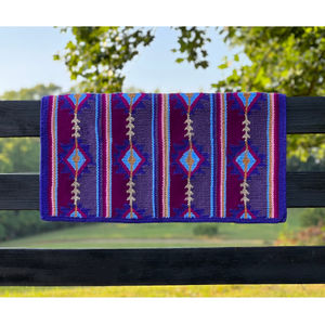 Western Show Horse Saddle Blanket Diseño de Nueva Zelanda Manta de sillín de lana hecha a mano Top Wool Saddle Pad Size - Product Image 1