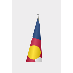 Drapeau officiel de Colorado personnalisé 3x5 pieds pour intérieur avec impression numérique, coton soyeux, mât en aluminium, affichage de logo personnalisé - Product Image 3
