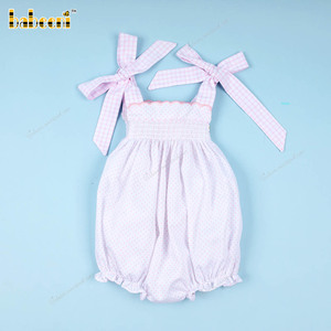 Babeeni Pelele de Algodón 100% con Estampado Piqué Fruncido y 2 Lazos Rosas para Bebé Niño, Certificado OEKO-TEX, Retardante de Llama, Cierre a Presión, Ideal Verano - Product Image 2