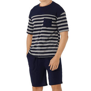 Ensembles short et t-shirt délavés de haute qualité avec logo personnalisé pour l'été Ensemble de jogging 2 pièces Ensembles de short de couleur bleue OEM personnalisés - Product Image 3
