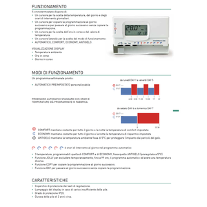 Fantini Cosmi C31 Chronothermostat hebdomadaire alimenté par piles pour système de climatisation domestique - Product Image 3