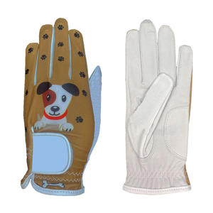 Sports de plein air hommes gants de golf en cuir de qualité supérieure anti-dérapant respirant réglable poignet personnalisé marque - Product Image 2