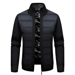 Winter Men Warm Cardigan Padded Jackets Fashion Men Fleece Lined Knitwear Sweaters Cardigan <b>Coats</b> Men Windbreaker Knit Jacket - Product Image 1