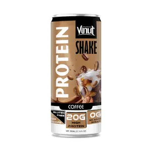 Protein Milk Shake Coffee 330ml 24Pack VINUT - 20g Protein 0g Added Sugar Lactose Free Free Sample Wholesale Suppliers